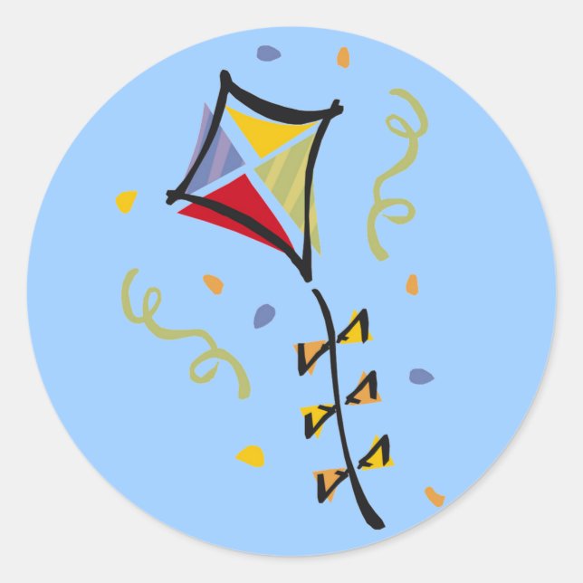 Sticker Rond T-shirts et cadeaux Kite (Devant)