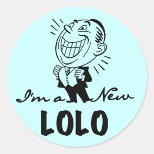Sticker Rond T-shirts et cadeaux Lolo neufs souriants