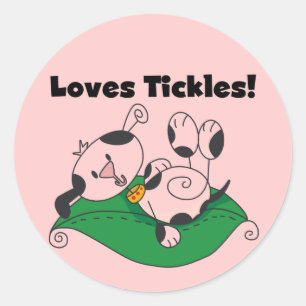Sticker Rond T-shirts et cadeaux Loves Tickles
