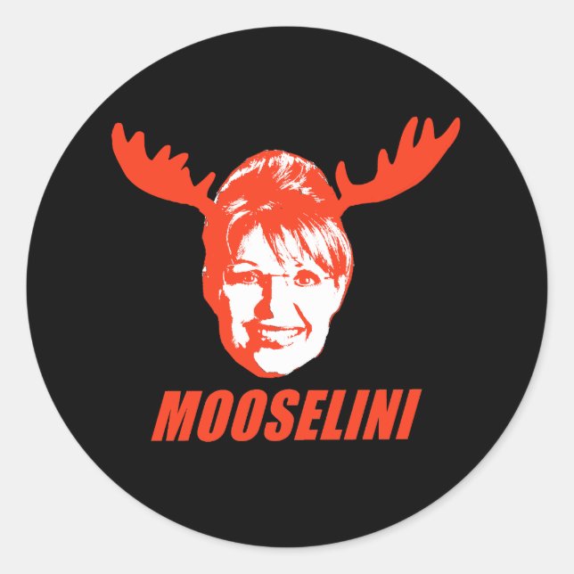 Sticker Rond T-shirts et cadeaux Mooselini (Devant)