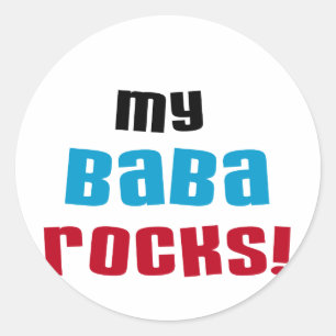 Sticker Rond T-shirts et cadeaux My Baba Rocks