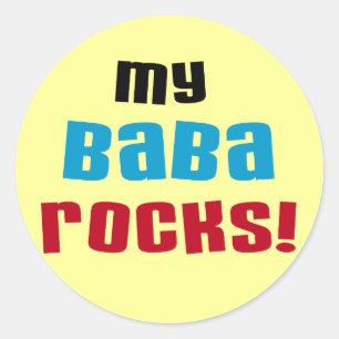 Sticker Rond T-shirts et cadeaux My Baba Rocks