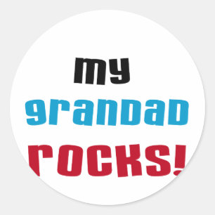 Sticker Rond T-shirts et cadeaux My Grandad Rocks