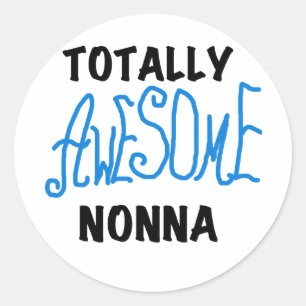 Sticker Rond T-shirts et cadeaux Nonna Blue totalement géniaux