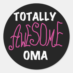 Sticker Rond T-shirts et cadeaux Oma Pink absolument géniaux