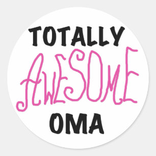 Sticker Rond T-shirts et cadeaux Oma Pink absolument géniaux