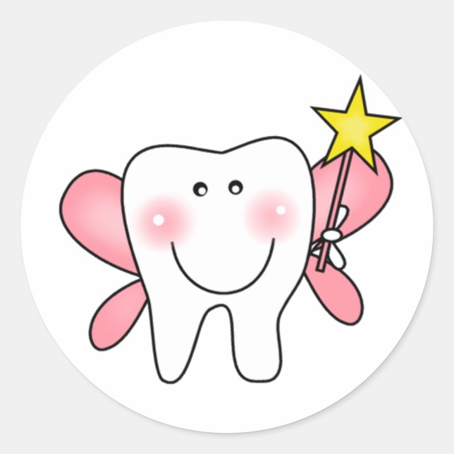 Sticker Rond T-shirts et cadeaux pour dents (Devant)