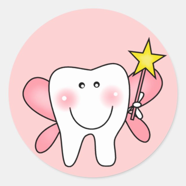 Sticker Rond T-shirts et cadeaux pour dents (Devant)