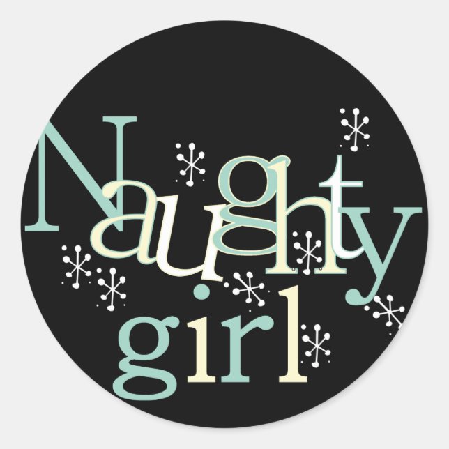 Sticker Rond T-shirts et cadeaux pour filles coquines (Devant)