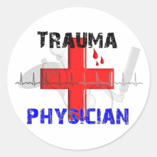 Sticker Rond T-shirts et cadeaux pour un médecin de traumatisme