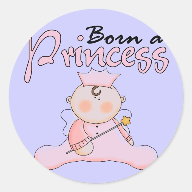 Sticker Rond T-shirts et cadeaux Princess Pink Baby (Devant)