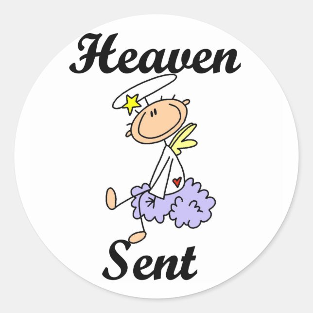 Sticker Rond T-shirts et cadeaux providentiels d'ange (Devant)