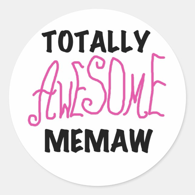 Sticker Rond T-shirts et cadeaux roses totalement (Devant)