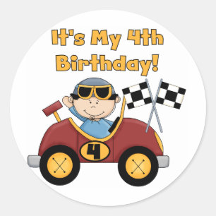 Sticker Rond T-shirts et cadeaux rouges d'anniversaire de