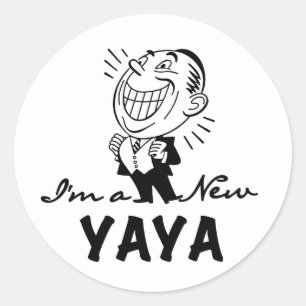Sticker Rond T-shirts et cadeaux Yaya Yaya souriants