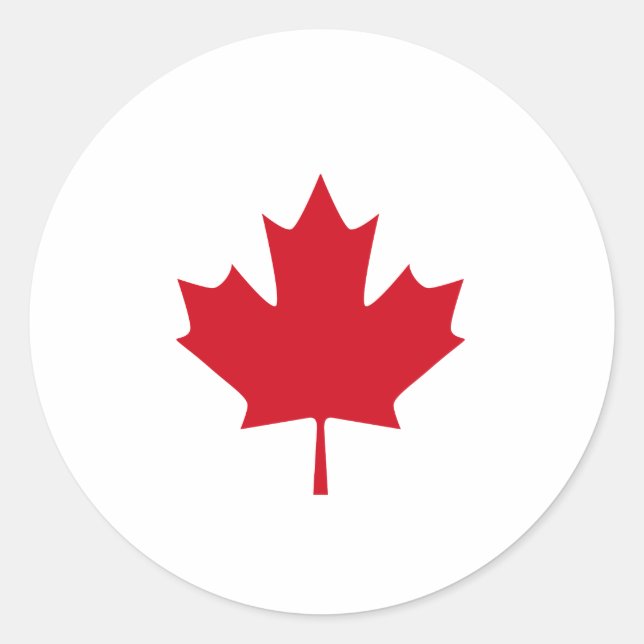 Sticker Rond T-shirts et vêtements du drapeau canadien (Devant)