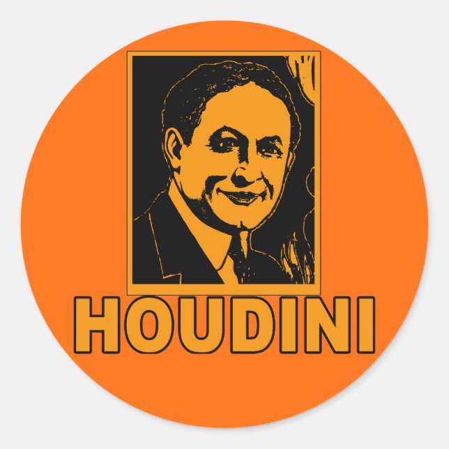 Sticker Rond T-shirts Harry Houdini Poster, Mugs, Cadeaux (Devant)