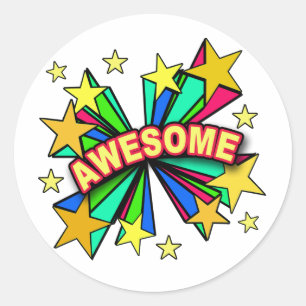 Sticker Rond T-shirts IMPRESSIONNANT d'art de style de bande