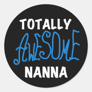 Sticker Rond T-shirts Nanna Blue et GIfts absolument géniaux