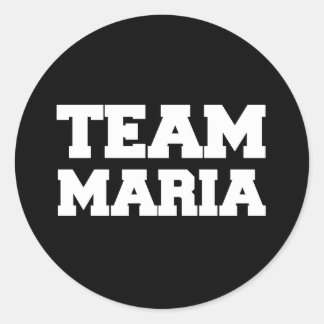 Sticker Rond T-shirts "Team Maria"