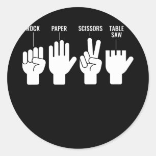 Sticker Rond Table Drôle Vis Woodworker Plaisanter Top No Finge