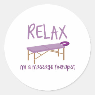 Sticker Rond Table Massage Relax
