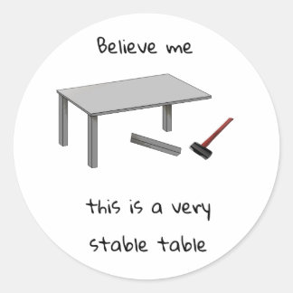 Sticker Rond Table stable