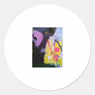 Sticker Rond Tableau abstrait Jeff Hankamer Artjunkhaus Art