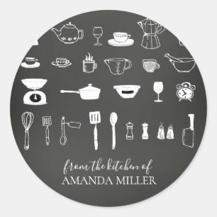 Sticker Rond Tableau de la cuisine de l'autocollant rond