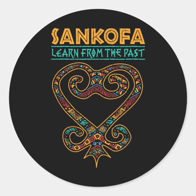 Sticker Rond Tableau de l'histoire noire (Devant)