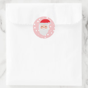 Sticker Rond Tableau père Noël Illustration