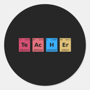 Sticker Rond Tableau périodique enseignant