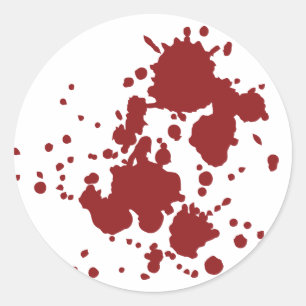 Sticker Rond taches de sang d'horreur