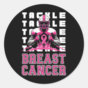 Sticker Rond Tackball Football Sensibilisation au cancer du sei