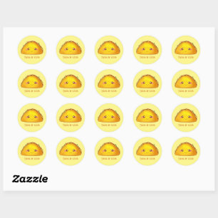 Sticker Rond Taco de boeuf haché mexicain