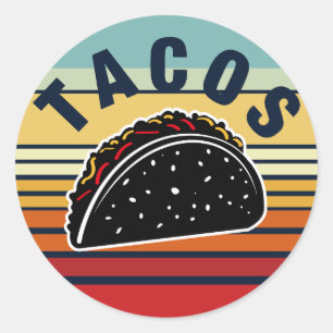 Sticker Rond Tacos