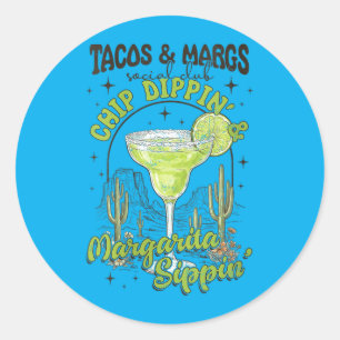 Sticker Rond Tacos féminins Margs Social Club Chip Dippin
