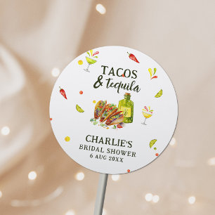 Sticker Rond Tacos & Tequila Amusement Enterrement de Mariage T