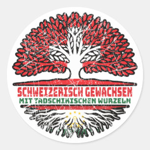 Sticker Rond TadschiPakistan Tadschikisch Schweizer Schweiz Bau