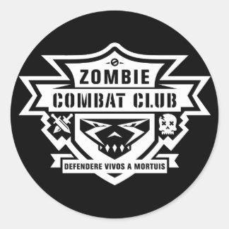 Sticker Rond Tag du club de combat