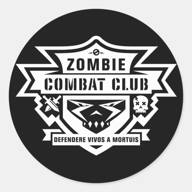 Sticker Rond Tag du club de combat (Devant)