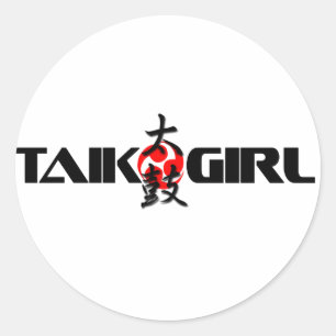 Sticker Rond Taiko Girl (Design 1)