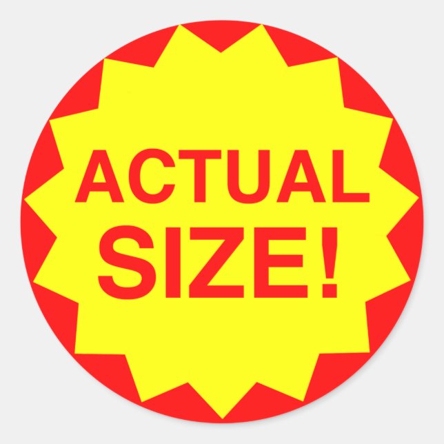 Sticker Rond Taille réelle ! (Devant)