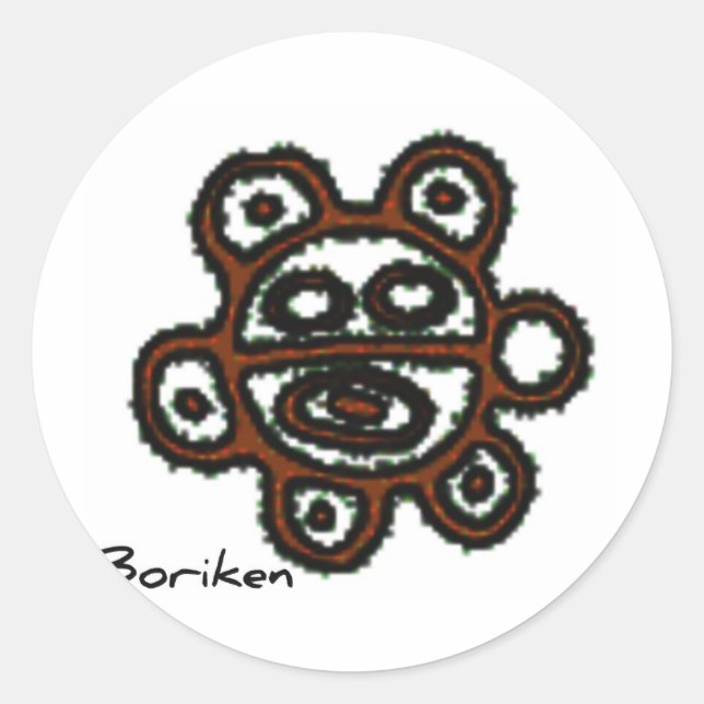 Sticker Rond Taino Sol Boriken (Devant)