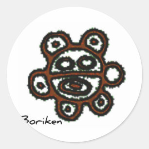 Sticker Rond Taino Sol Boriken