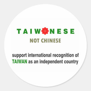 Sticker Rond Taïwanais non chinois