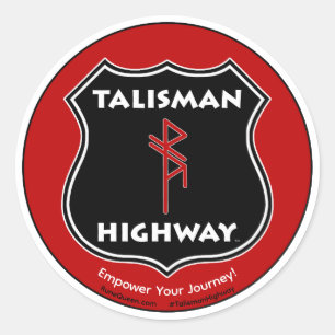Sticker Rond Talisman Autoroute RuneQueen