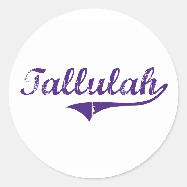 Sticker Rond Tallulah Louisiana Classic Design (Devant)