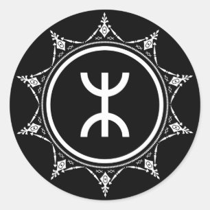 Sticker Rond Tamazgha - la terre de l'autocollant d'Amazighs