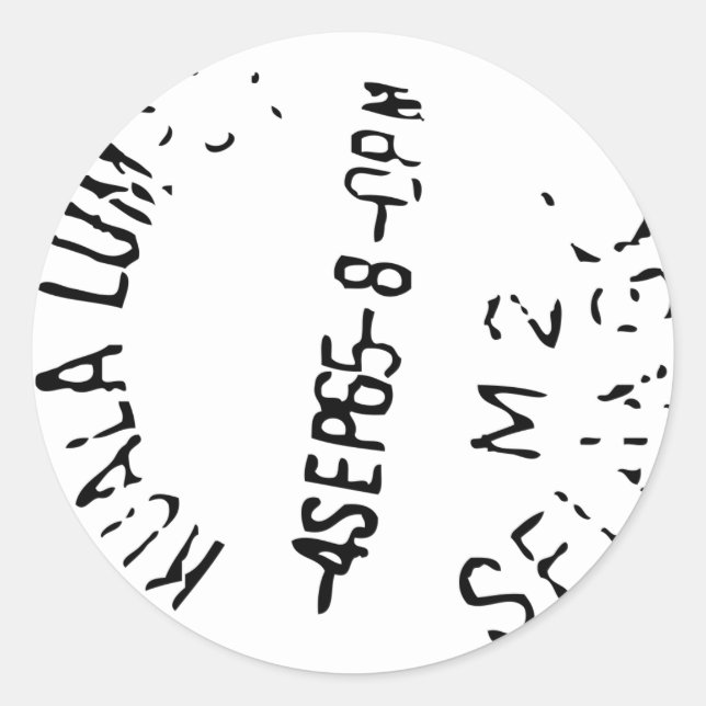 Sticker Rond Tampon de passeport (Devant)